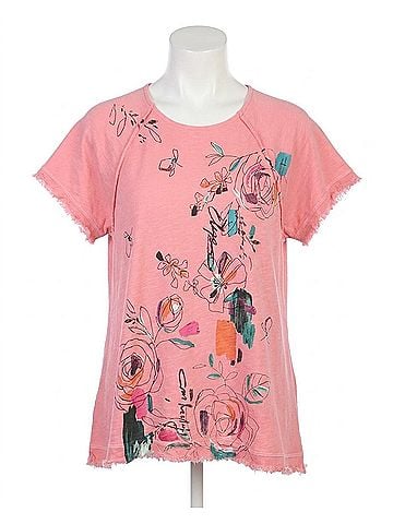 Jess & Jane Mineral Washed Gauze Cotton Top in Whimsy (view 1)