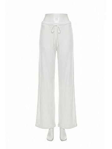 Enza Costa Cashmere Drawcord Pant in White (view 1)