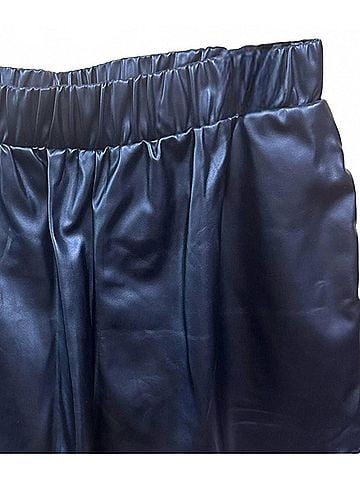 Pixi + Ivy Women's Leather Look Short in Black (view 2)