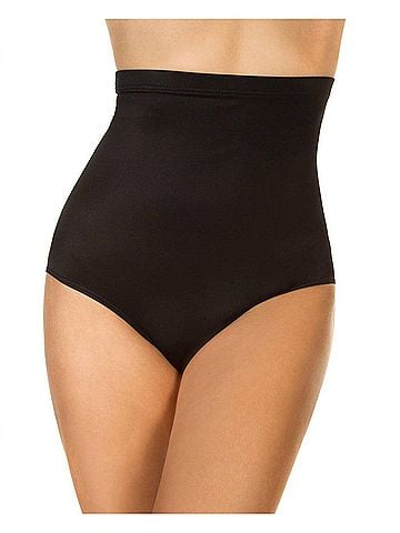 Miraclesuit Super High Waist Brief Bottom in Black (view 2)