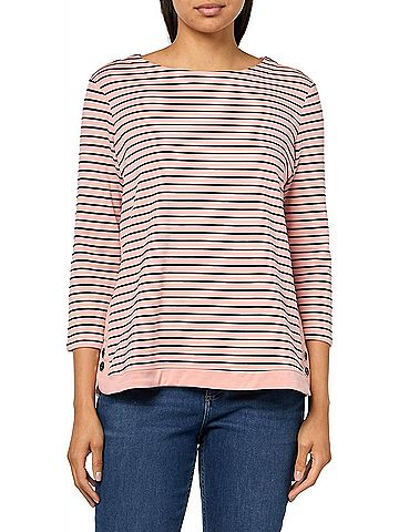 SWIM 365 Three Quarter Sleeves Striped Blouse in Blush (view 2)