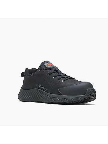 Merrell Women's Moab Flight Carbon Fiber Safety Toe Work Shoes in Black (view 2)