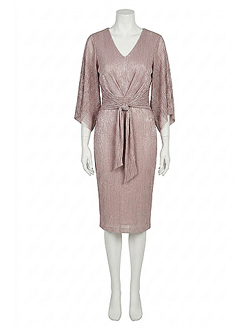 Joseph Ribkoff Front Tie Midi Dress in Rose (view 1)