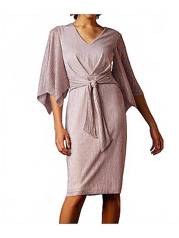 Joseph Ribkoff Front Tie Midi Dress in Rose (view 2)