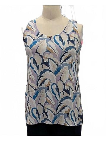 Sympli Go To Tank Relax Print Top in Feathered Flora (view 1)
