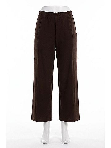 Sympli Flounce Relaxed Cargo Pant in Chocolate (view 1)