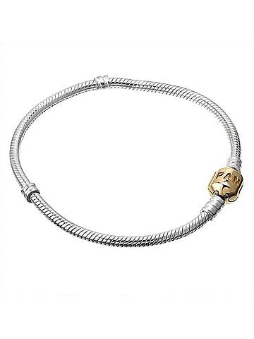 Pandora Women's 2-Tone Barrel Bracelet 7.9 (view 2)
