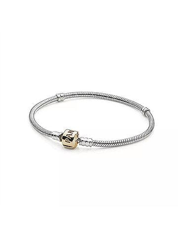 Pandora Women's 2-Tone Barrel Bracelet 7.9 (view 1)