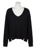 Michael Lauren Black Spence Oversized V- Neck Pullover in Black Size S - photo 1