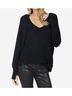 Michael Lauren Black Spence Oversized V- Neck Pullover in Black Size S - photo 2