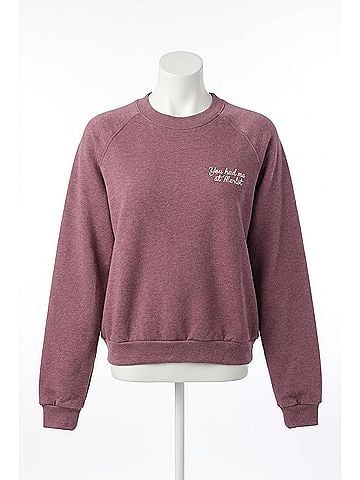 Project Social T You Had Me At Sweatshirt in Merlot (view 1)