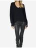 Michael Lauren Black Spence Oversized V- Neck Pullover in Black Size S - photo 4