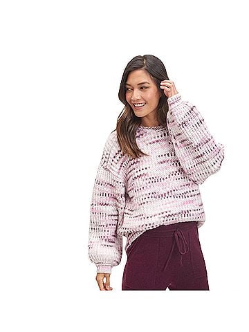 Splendid Space Dye Sweater in Black Cheery Multi (view 2)