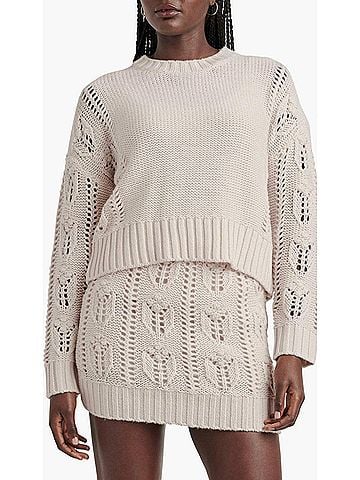Splendid Portland Cable Sweater in Pale Oak Heather (view 2)