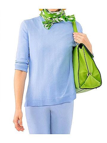 Gretchen Scott Designs Sneek-A-Peek Sweater in Periwinkle (view 2)