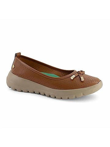 Andrea Women's Ballerina Flats in Brown (view 1)