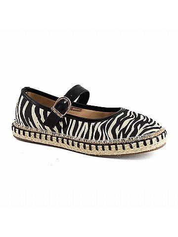 Andrea Women's Mary-Jane Flats in Black/ Animal Print (view 1)
