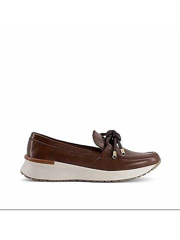 Andrea Women's Wedge Loafer in Brown (view 1)