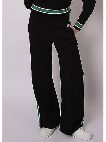 RD Style Valencia Stripe Pants in Black (view 2)