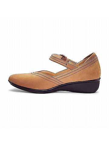 Revere Women's Narita Mary-Jane Flats in Toffee Nubuck (view 2)