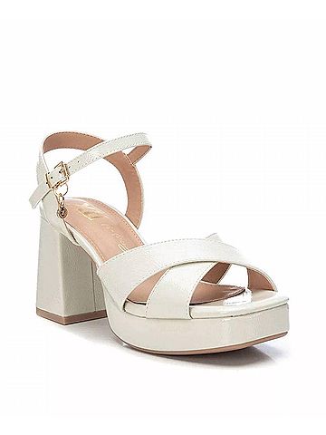 XTI Women's Heeled Platform Sandals in Ice (view 2)
