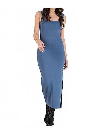 LUCCA Crawford Midi Dress in Blue (view 2)
