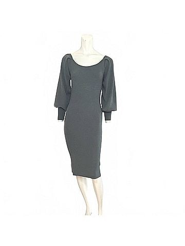 T Tahari Women's Long Sleeve Dress in Highland Alpine Green (view 2)