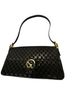 St. John 100% Vinyl Graphic Black Leather Clutch One size - photo 1