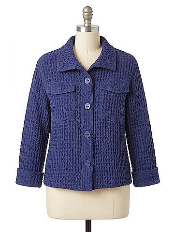 Habitat Honeycomb Shacket in Ink (view 1)
