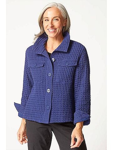 Habitat Honeycomb Shacket in Ink (view 2)