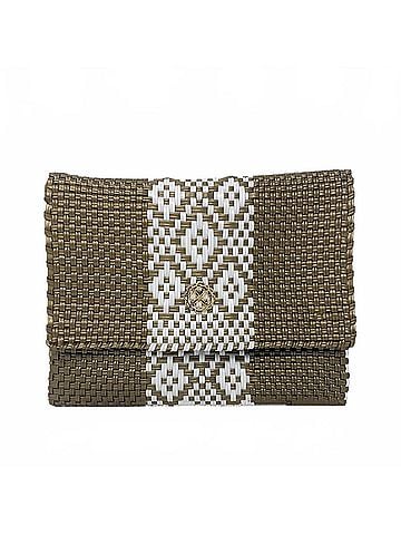 Lolas Collection Women's Woven Long Braided Strap Crossbody Bag in Dark Gold (view 2)