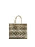 Lolas Collection Solid Green Women's Medium Woven Regular Strap Tote Bag One size - photo 1