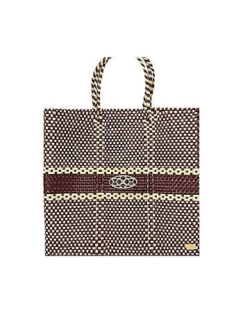 Lolas Collection Women's Medium Woven Stripe Regular Strap Tote Bag (view 1)