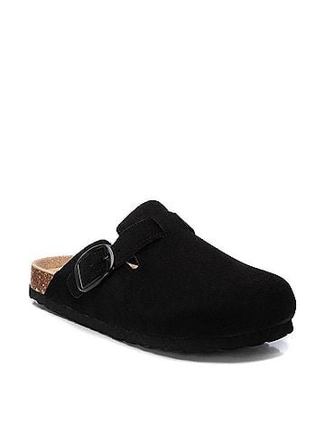 Refresh Women's Suede Clogs in Black (view 2)