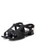 XTI Black Women's Low Heel Sandals Size 6 - photo 4