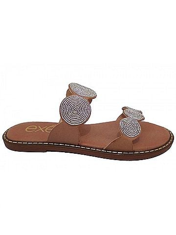 exe Women's Allison Flat Sandal in Nude (view 1)