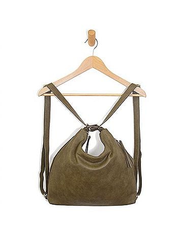 Joy Susan Women's Drew Convertible Backpack in Olive (view 2)
