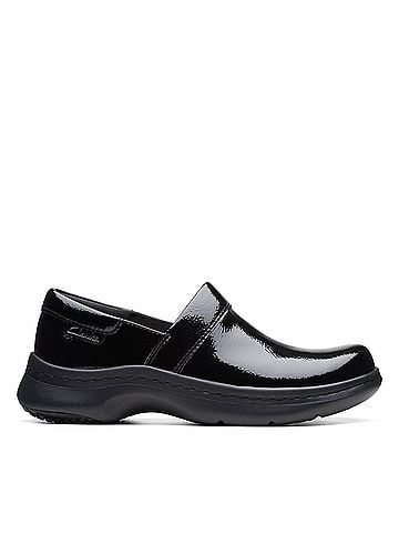 Clarks Women's Pro Gem Clog in Black Patent (view 2)