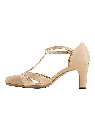 Andrea Women's T-Strap Bicolor Pumps (view 2)