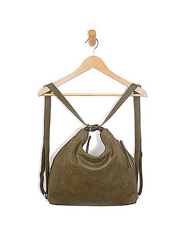 Joy Susan Women's Drew Convertible Backpack in Olive (view 2)