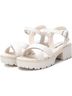 XTI White Women's Heeled Sandals Size 7 - photo 5