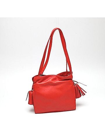 Loewe LOEWE Tassel Leather 2WAY 380 82 E17 Red Shoulder Bag (view 2)