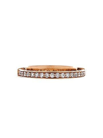 Tiffany & Co. Lock Ring 18K Rose Gold with Diamonds (view 1)