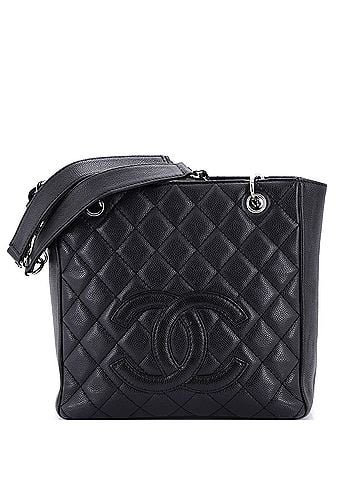 Chanel Petite Shopping Tote Quilted Caviar (view 1)