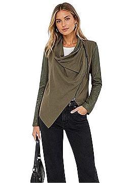 Blank NYC Mixed Media Draped Moto Jacket Jacket (view 1)