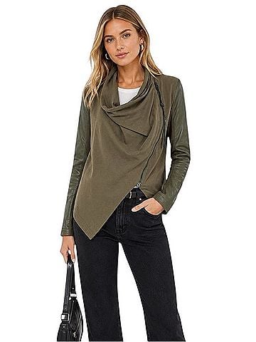Blank NYC Mixed Media Draped Moto Jacket Jacket (view 1)