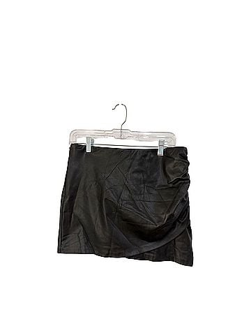 Zara Faux Leather Skirt (view 1)