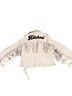 Nasty Gal Inc. White Black Leather Jacket Size M - photo 1
