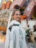 Nasty Gal Inc. White Black Leather Jacket Size M - photo 9