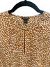Ann Taylor 100% Polyester Print Brown White Tan Long Sleeve Blouse Size S - photo 2